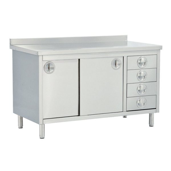 Working Table With Cupboard & Drawers